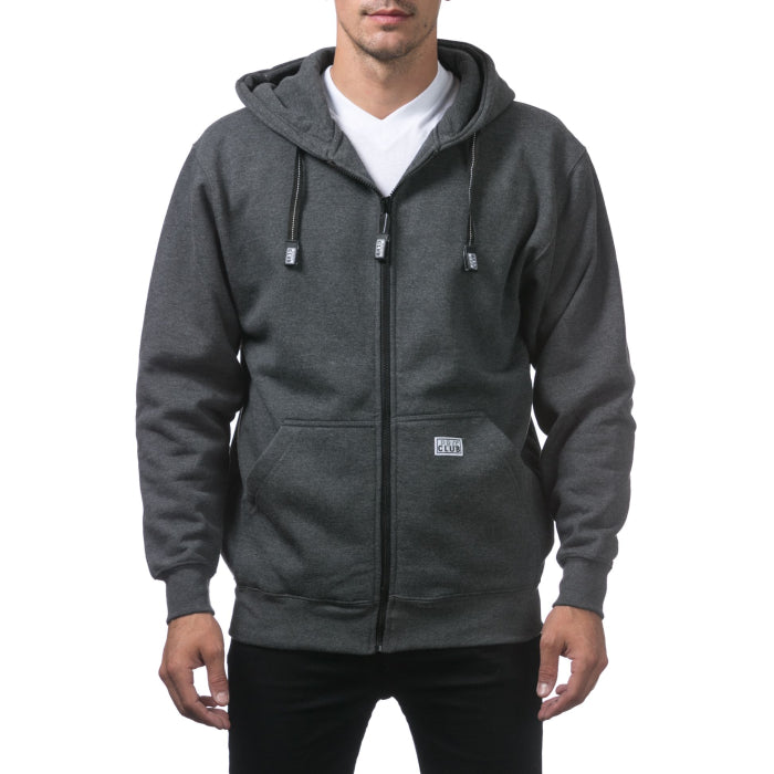 Pro Club Men's Heavyweight Full Zip Fleece Hoodie