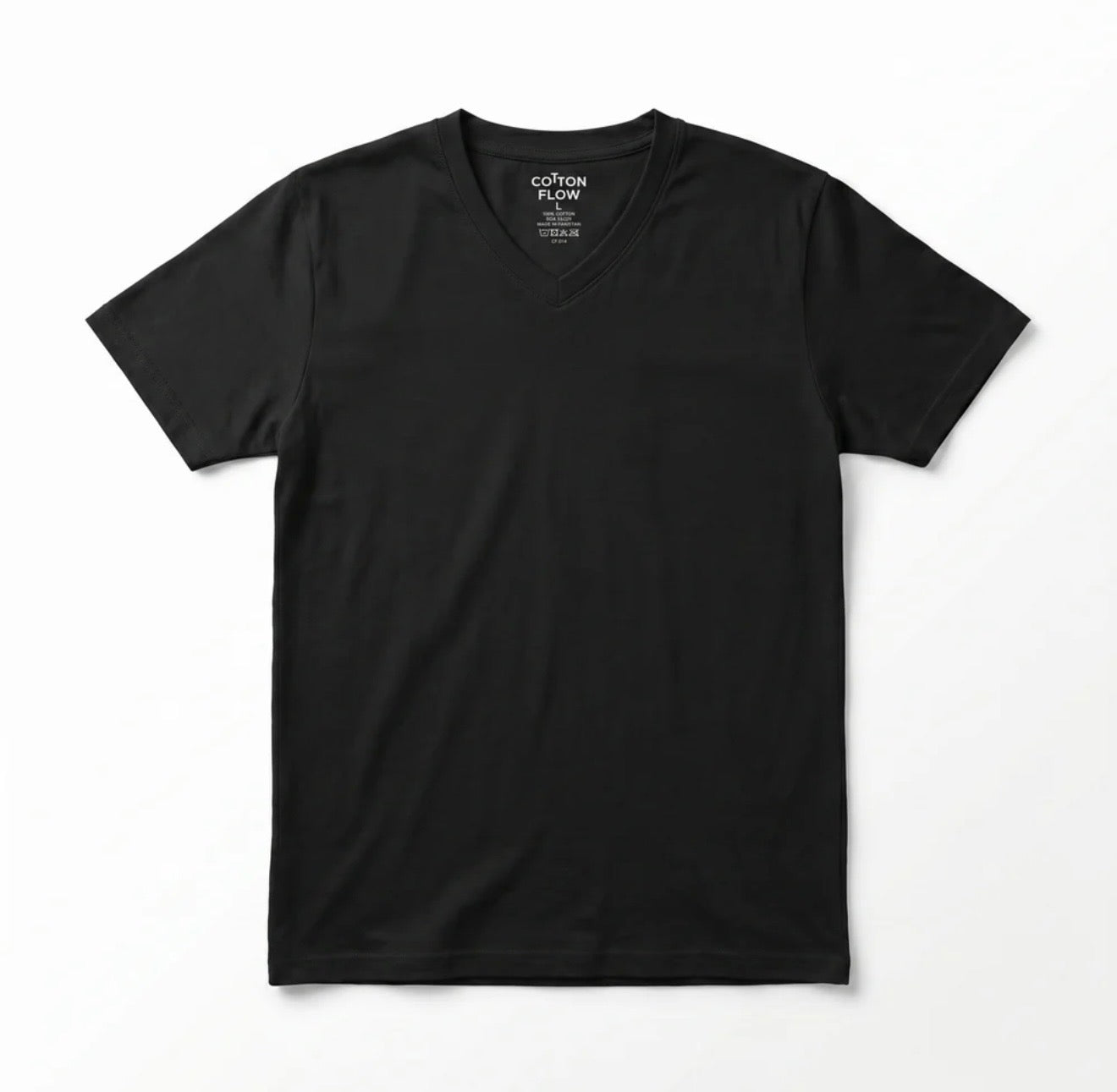 Cotton Flow T-Shirt, V-Neck