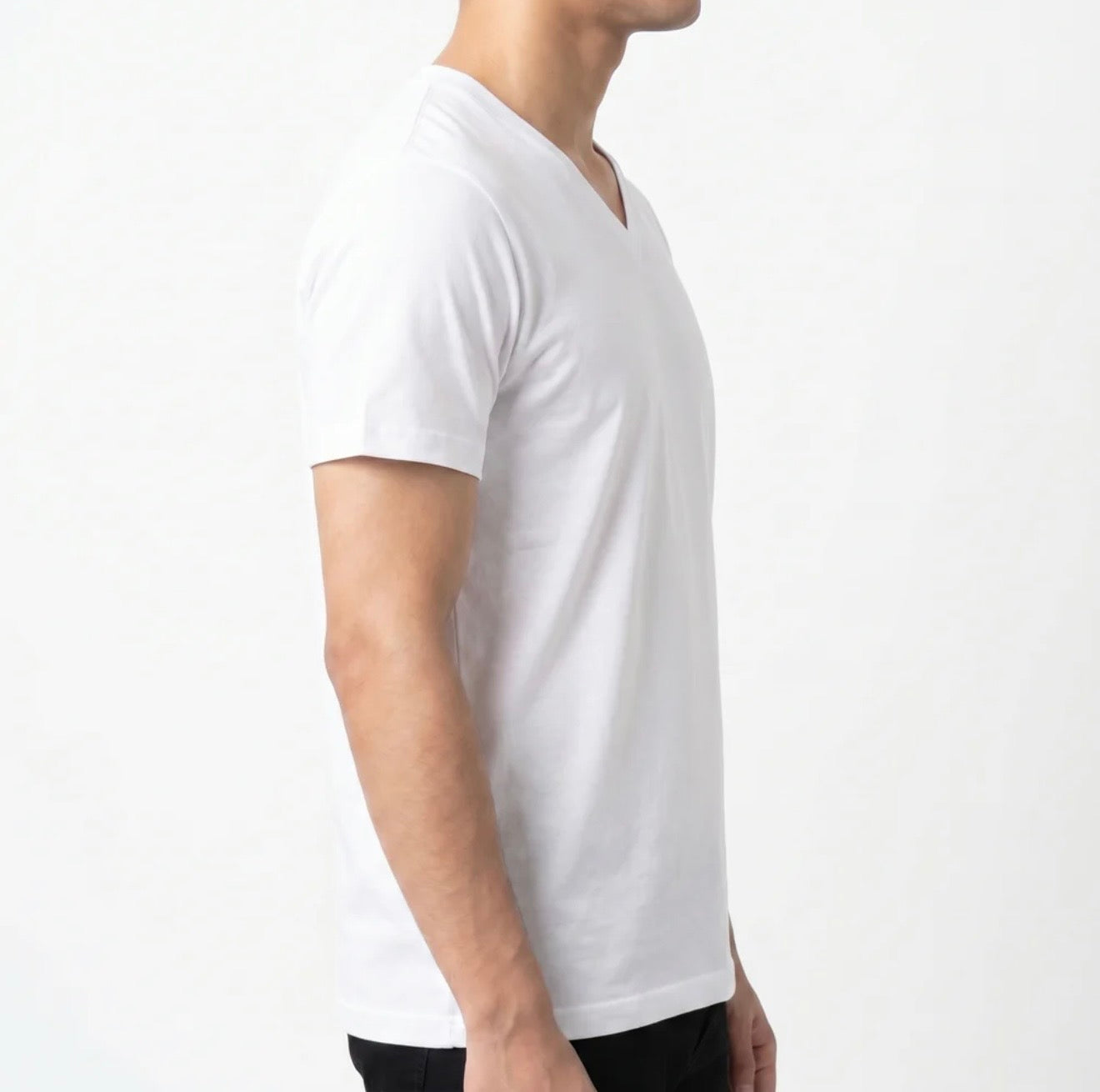 Cotton Flow T-Shirt, V-Neck
