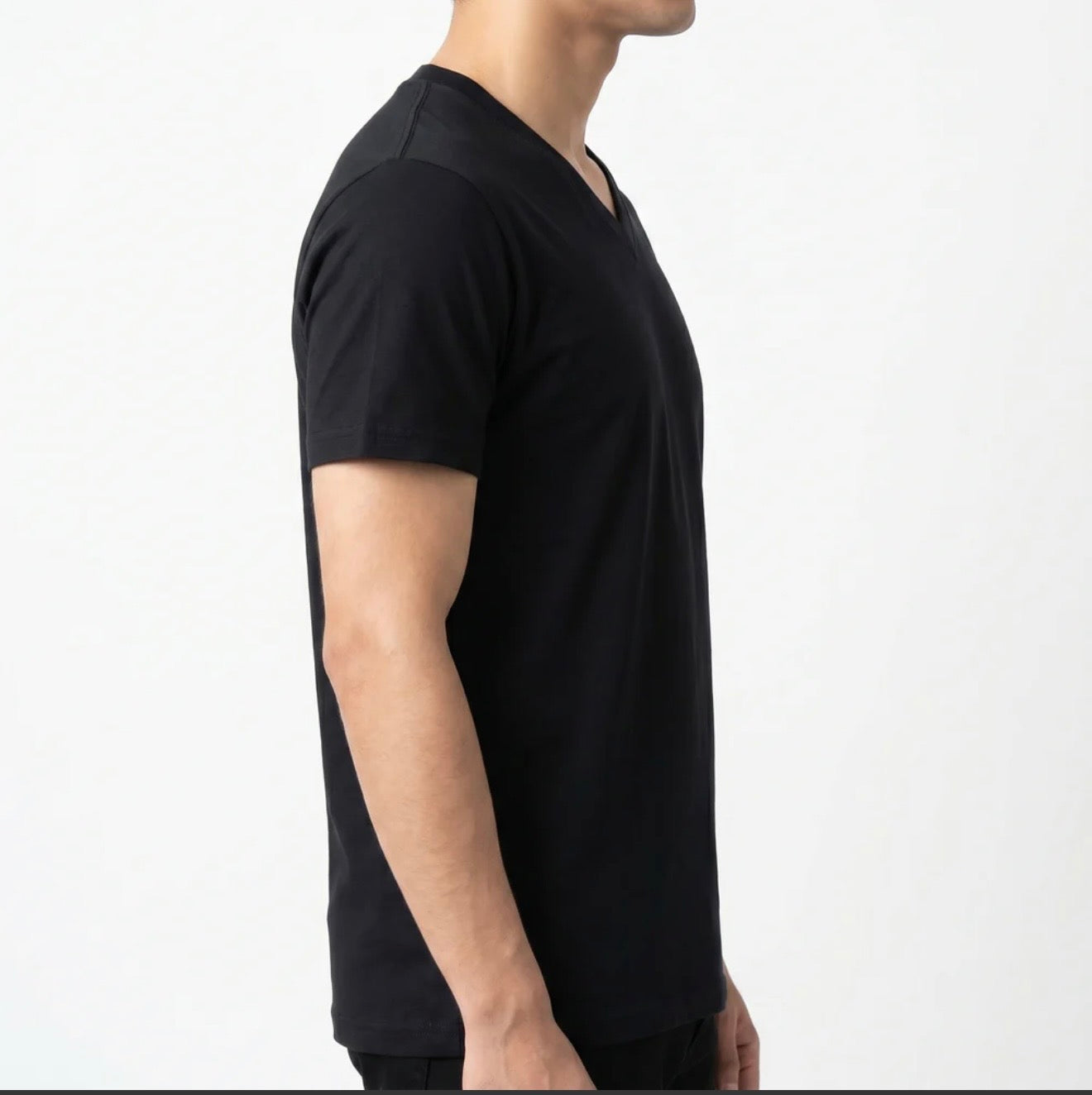 Cotton Flow T-Shirt, V-Neck