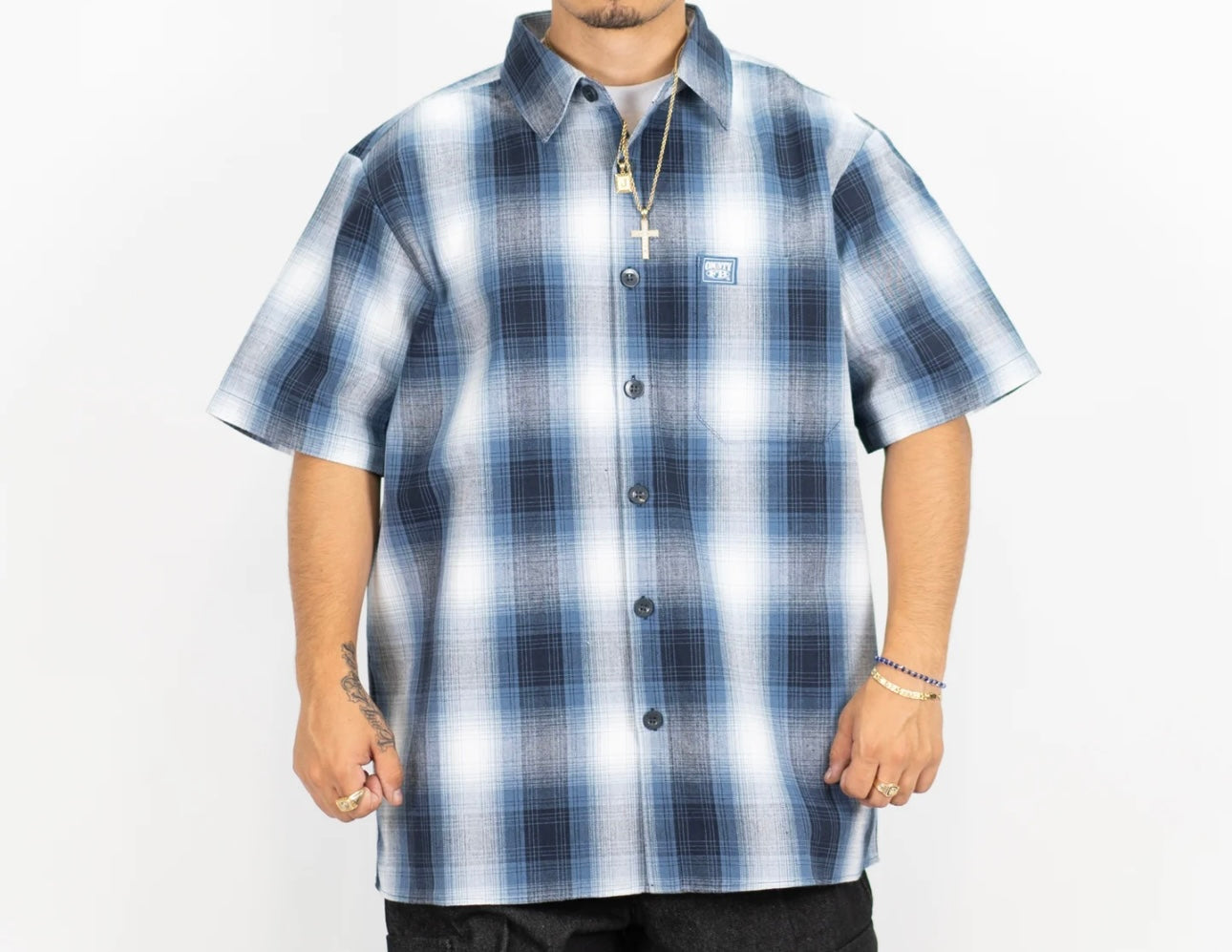 FB County Short Sleeve Checker Flannel Shirt