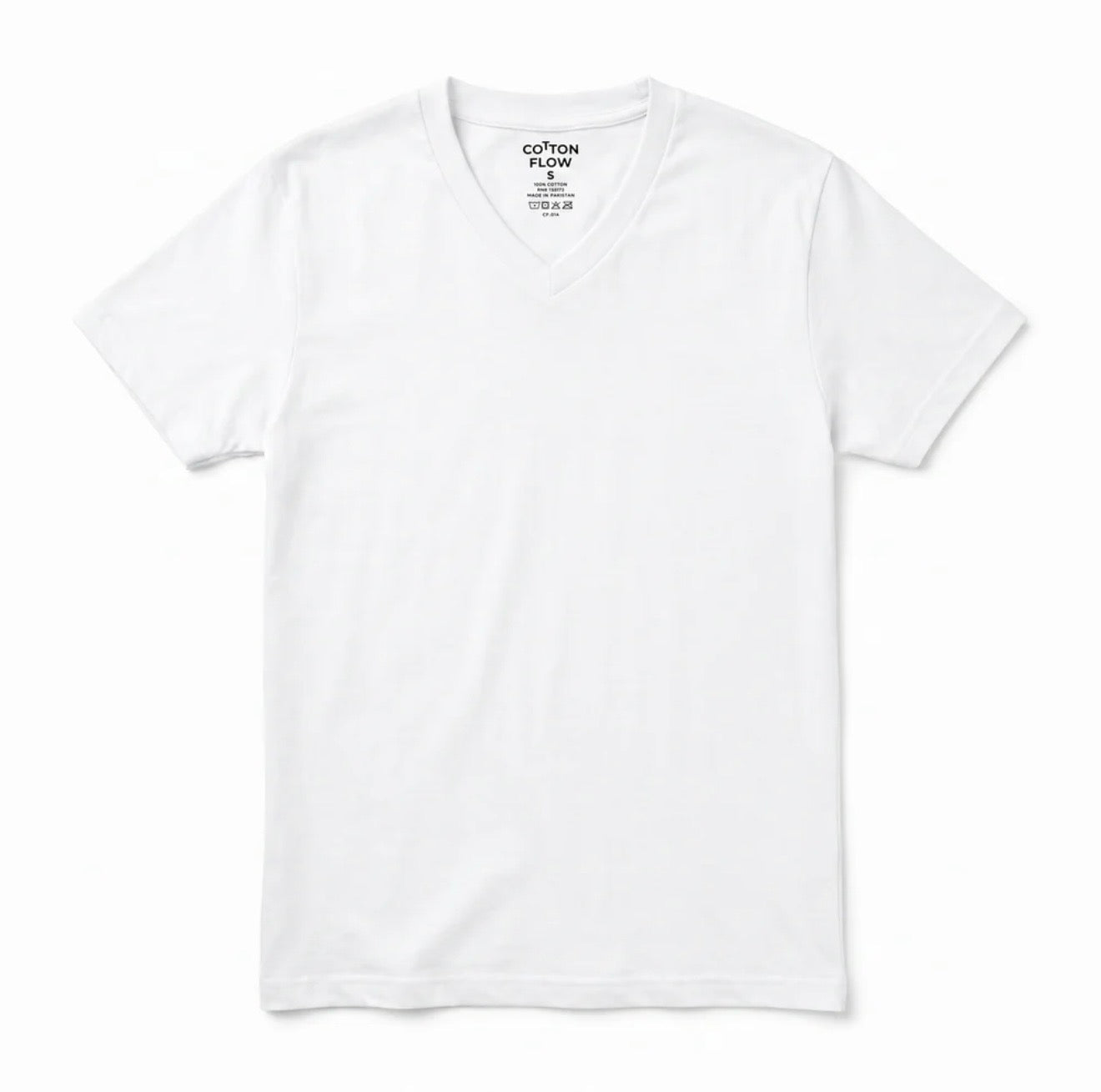 Cotton Flow T-Shirt, V-Neck