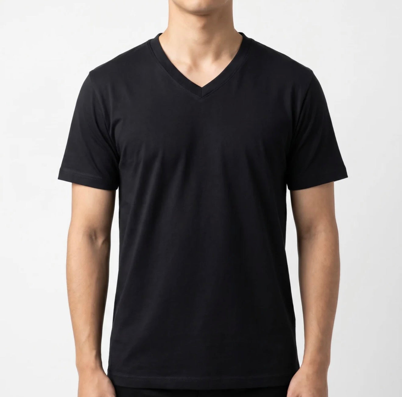 Cotton Flow T-Shirt, V-Neck
