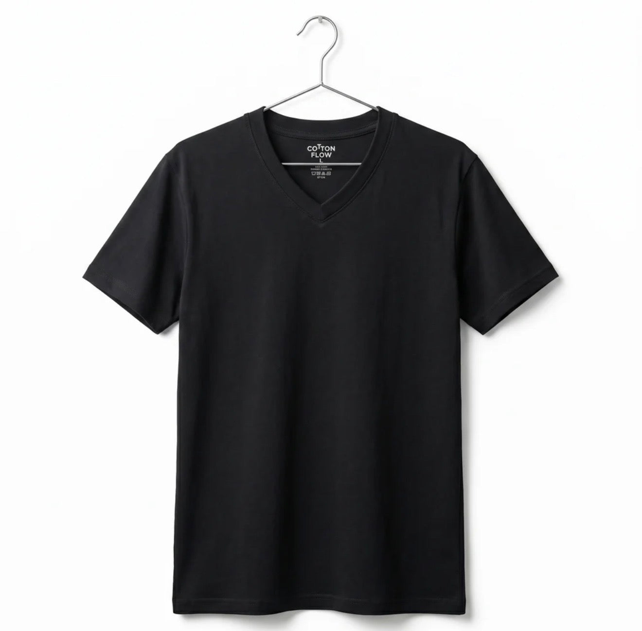 Cotton Flow T-Shirt, V-Neck