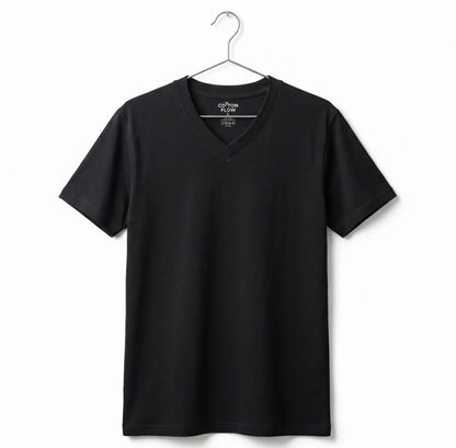 Cotton Flow T-Shirt, V-Neck