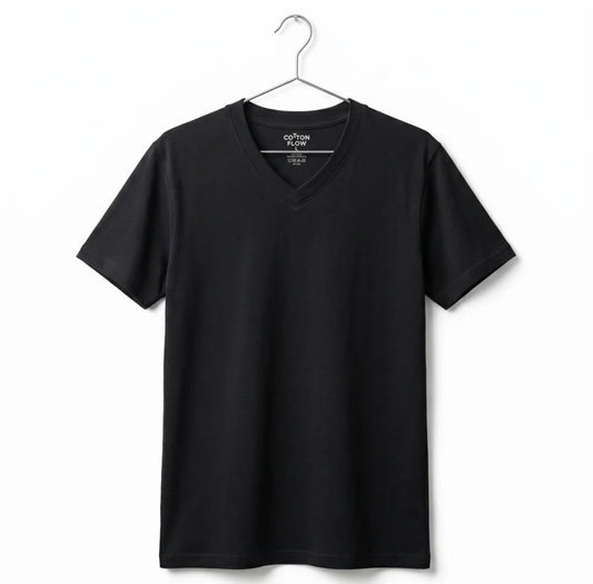 Cotton Flow T-Shirt, V-Neck